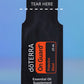 doTERRA On Guard Protective Blend .25 mL sample sachet on a blue background with a dashed TEAR HERE line marking where to tear it open. doTERRA On Guard Essential Oil Sample (.25 mL)