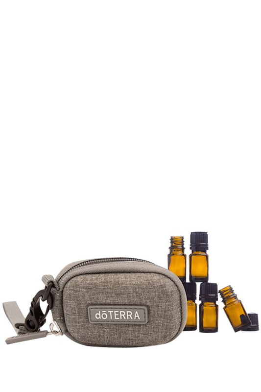 doTERRA Gray Keychain with 8 Vials