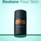 A doTERRA Frankincense Stick + Nail Wood deodorant stick on a reflective teal surface with the text 'Restore Your Skin' above it.