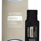 doTERRA Copaiba .25 mL black sample sachet standing in front of its taupe doTERRA pillow box on a white background. doTERRA Copaiba Essential Oil Sample (.25 mL)