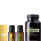doTERRA Focus Bundle with InTune Stick, InTune Focus Blend, Spanish Sage and Veggie Caps on a white background