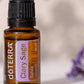 doTERRA Clary Sage essential oil bottle with lavender flowers