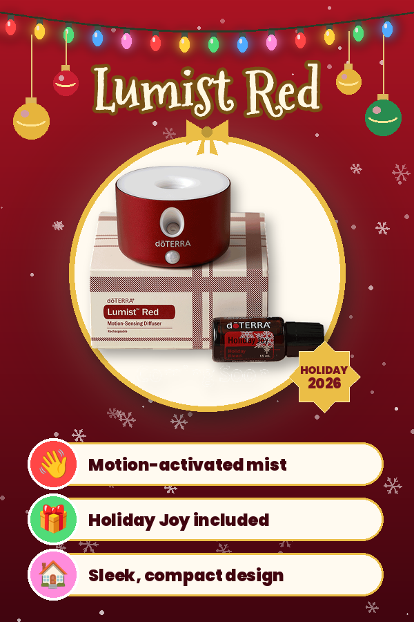 doTERRA Lumist Red + Holiday Joy infographic
