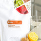 doTERRA Fiber pouch with lemon and a glass of water