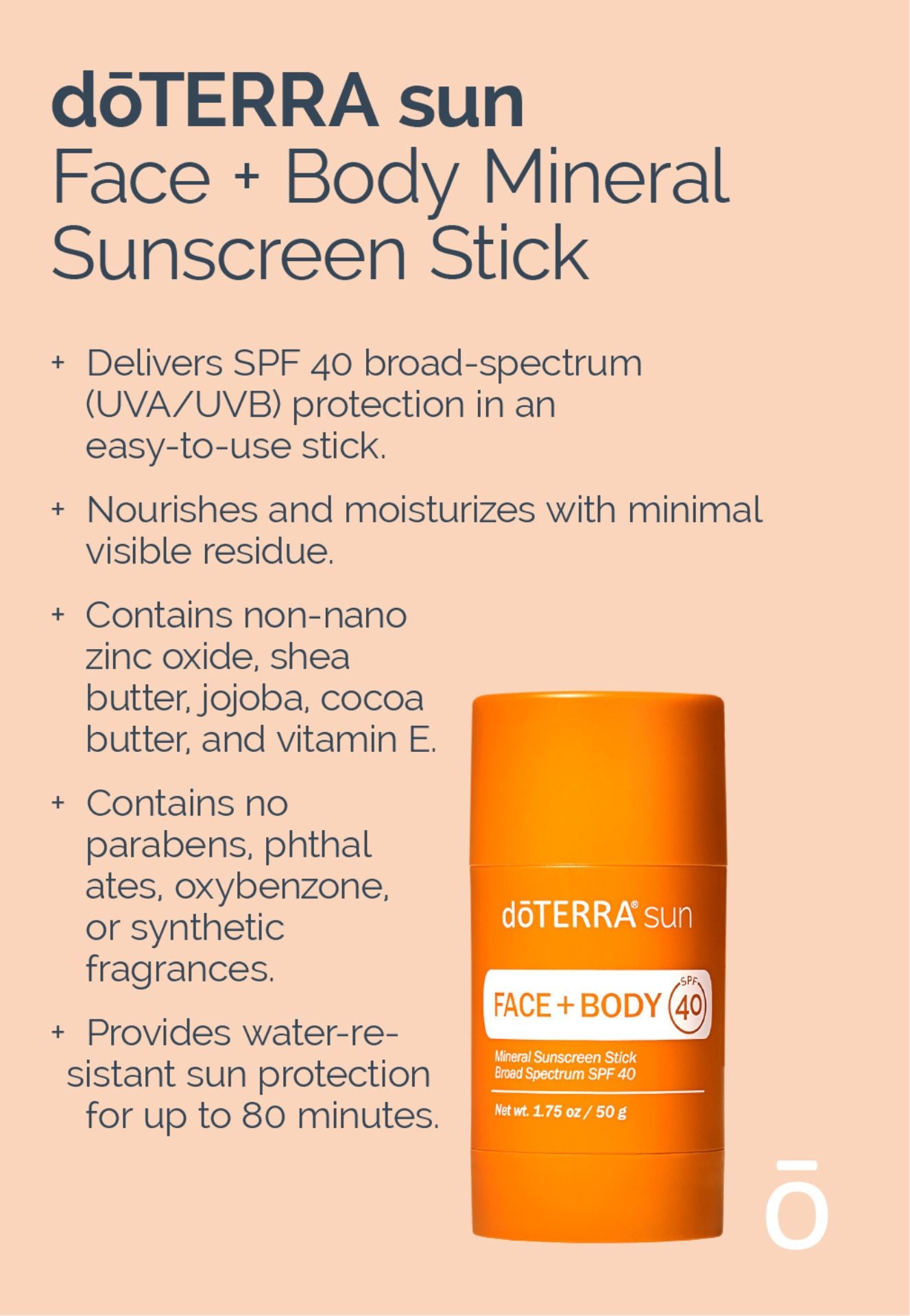 dōTERRA sun® Face + Body Mineral Sunscreen Stick