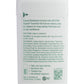 A white cylindrical deodorant stick container with printed green and black text on the back, photographed on a clean white background with a soft reflection below.
