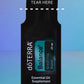 A single doTERRA Balance Grounding Blend essential oil supplement sample sachet in black packaging, shown against a blue gradient background with a dashed line indicating tear location. doTERRA Balance Essential Oil Sample (.25 mL)