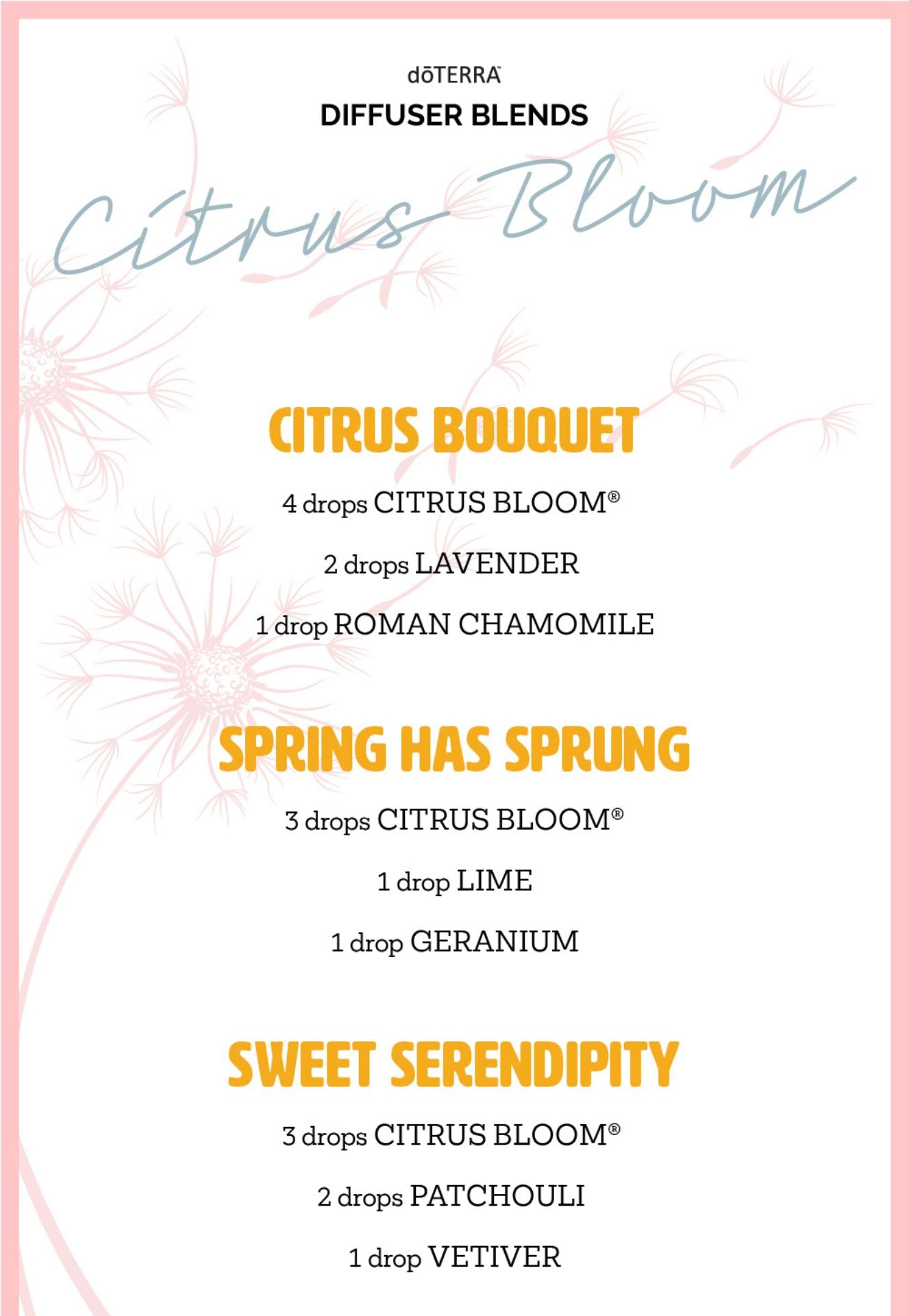 doTERRA Citrus Bloom Springtime Blend