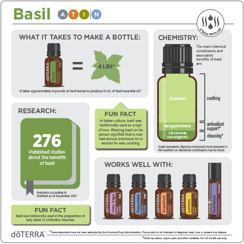 doTERRA Basil Essential Oil d TERRA Essential Oils Home